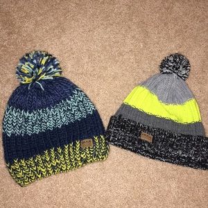 Multiple Bula winter beanies - blue and black